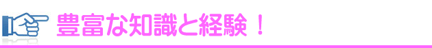 豊富な知識！